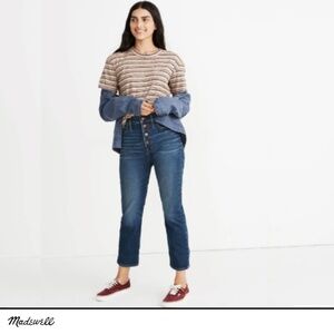 Madewell Petite Perfect Vintage Jean in Clearview Wash: Button-Front